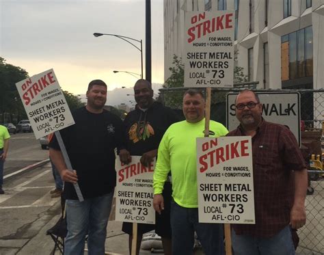 local 7 sheet metal wages|sheet metal union strike.